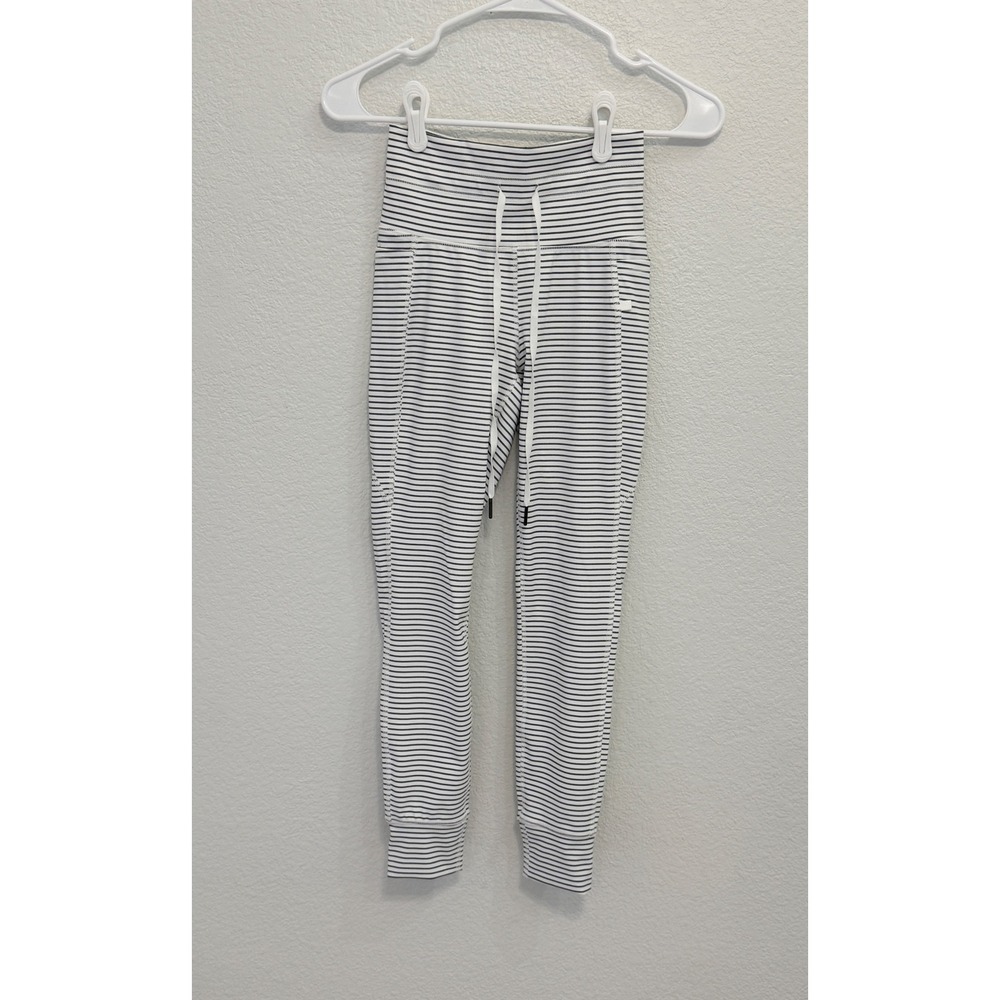 NWT Halara Womens High Waisted Striped Leggings 7/8 Drawstring Pockets XS - Picture 2 of 7